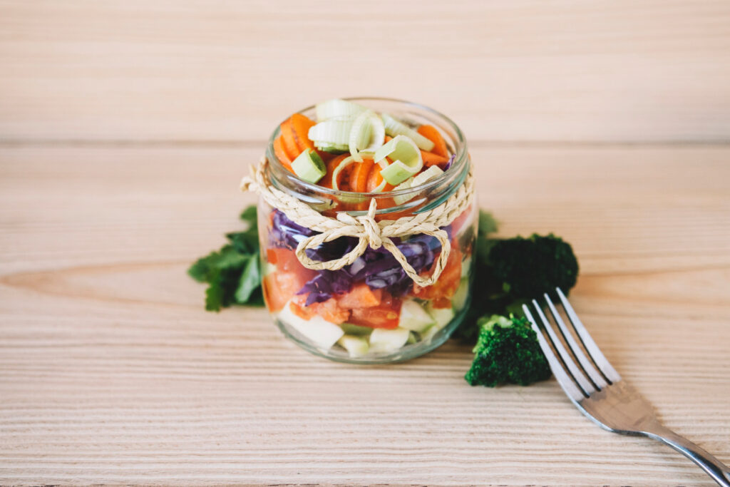 Salad in a jar Salad in a jar