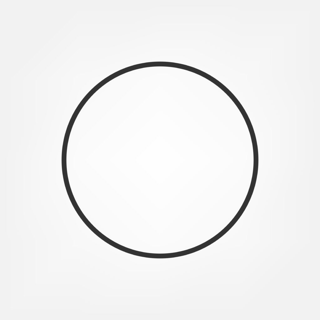 Stroke round geometric shape vector